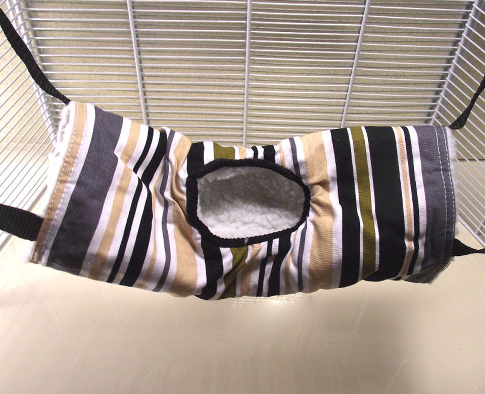 TUNNEL TUBE HAMMOCK Block Stripe ~ Rats Ferrets Rodents bed & toy idea 