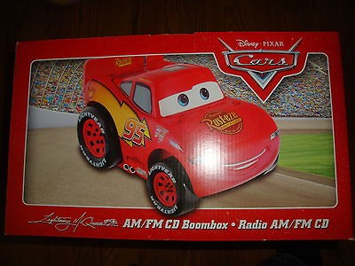 Disney Pixar Cars Lightning McQueen Radio AM FM CD Boombox
