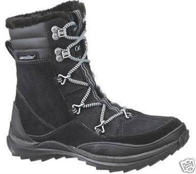 CAT Fever Caterpillar Winter Boots Shoe Black Polartec Insulated 