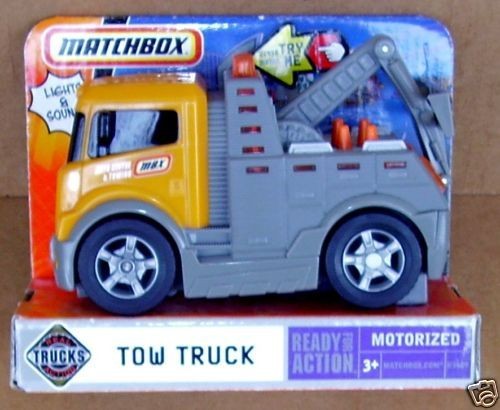 Matchbox Motorized Wheel Lift Tow Truck Wrecker Orange Self loader 