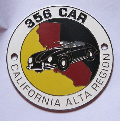 356 CAR CALIFORNIA ALTA REGION GRILL BADGE EMBLEM MG JAGUAR TRIUMPH 