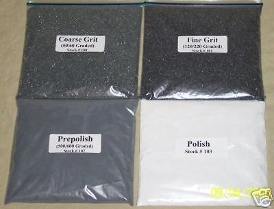 Rock Grit Kit for 3/4 lb Tumblers w FREE Polishing inst