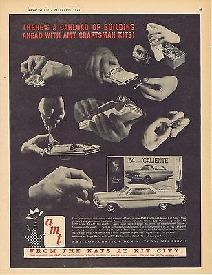 1964 VINTAGE AD   AMT MODEL CAR FORD COMET CALIENTE ***2