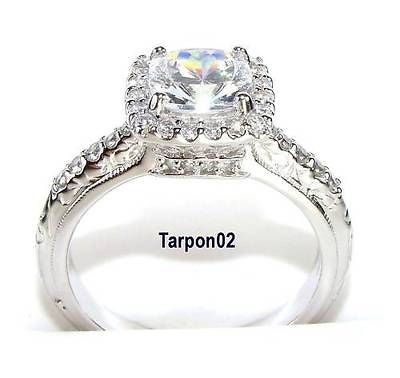   Epiphany 2.50ct. Diamonique Fancy CUSHION Bloom  Ring 5.5 NEW