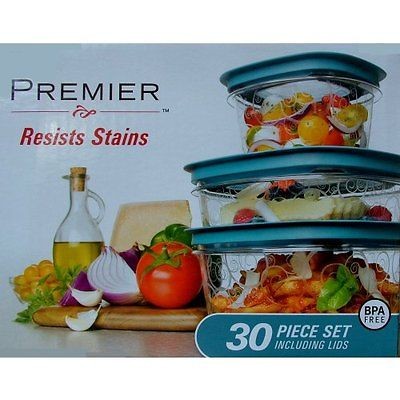 NEW Rubbermaid Premier 30 Piece Easy Find Lids Food Storage Set BPA 