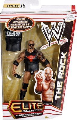 WWE Elite 16 The Rock action figure Team Bring It Sunglasses 