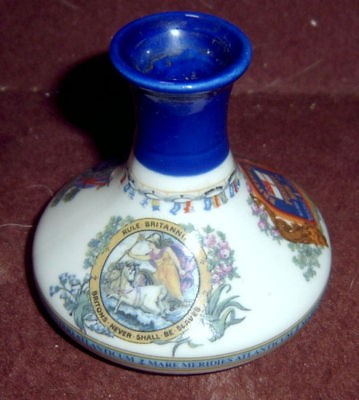 British Navy Pussers Rum Porcelain Liquor Bottle Squat