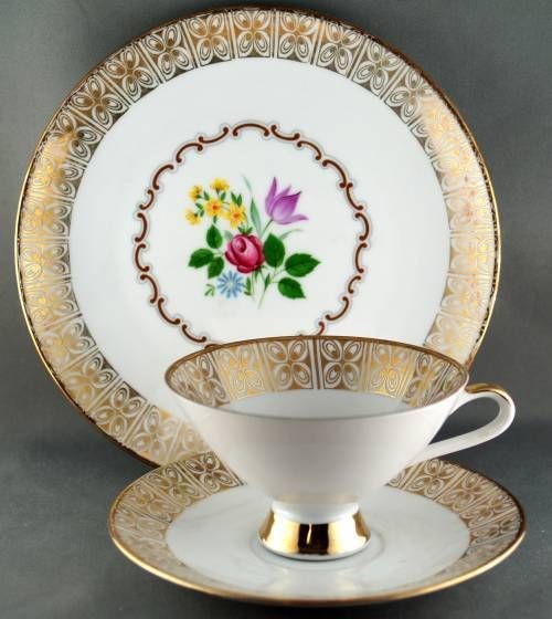 Gold Winterling Marktleuthen Bavaria Cup & Saucer & Plate trio