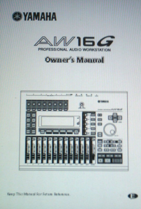 YAMAHA AW16G PRO AUD WSTATION OWNERS MANUAL BOUND ENG