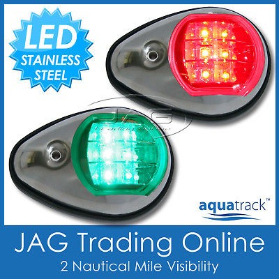 STAINLESS STEEL LED BOAT NAVIGATION LIGHTS  Trailer Boat/Marine/Ru 