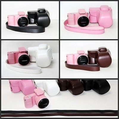 Leather Case Bag Cover For Samsung NX 1000 NX1000 Camera 20 50 mm Lens