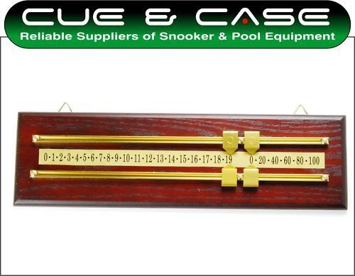   OR BILLIARDS TABLE SCOREBOARD MAHOGANY BRASS 2   4 PLAYER SCORE BOARD