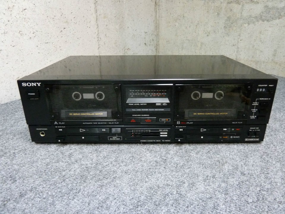  FOR PARTS OR REPAIR SONY TC W550 DUAL CASSETTE DECK