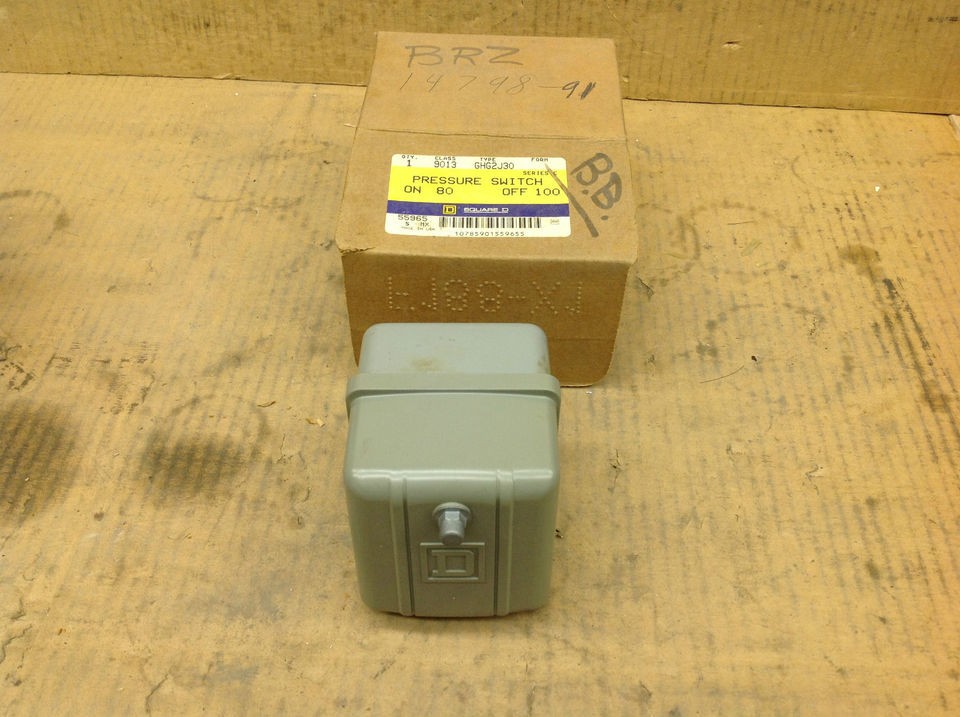 Square D 9013 GHG2J30, 9013GHG2J30 Pressure Switch, On  80, Off  100