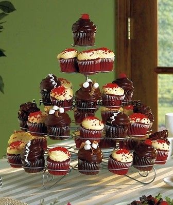   MUFFIN DESSERT STAND HOLDER PARTY WEDDING 5 TIER DISPLAY SPIRAL RACK