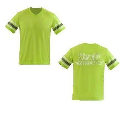 NWT New Zumba Mens Varsity Instructor V Neck Top Green We Ship Free