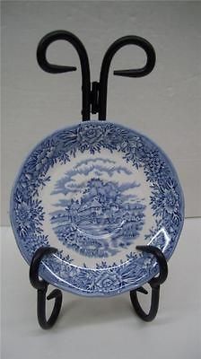 Staffordshire Ironstone Dinner Plate English Village Salem China Blue 