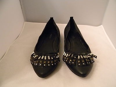 Aldo Womens Classic Black Leather Ballet Flats Size 9.5M, EU 40.