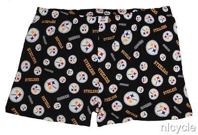 Pittsburgh STEELERS NFL Lite PJ LOUNGE SHORTS w STEELERS Logo Scatter 