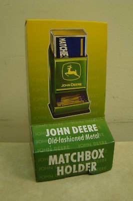 John Deere Old Fashioned Metal Matchbox Holder