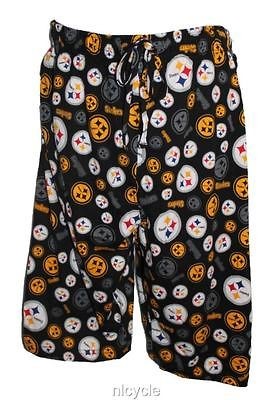 Pittsburgh STEELERS NFL Lite PJ LOUNGE LONG SHORTS w STEELERS Logo 