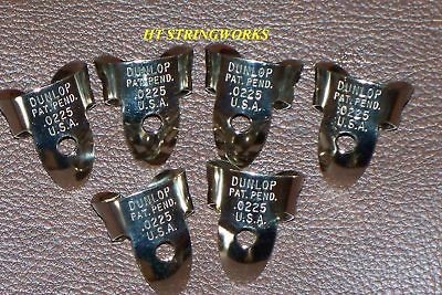 Banjo Parts Dunlop Finger Picks .0225 Nickel (6) ~New~ ~ 