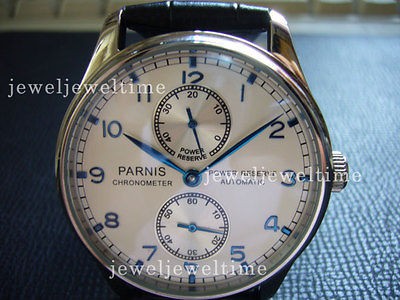   Automatic Polished Power reserve Chrono white dial w/ sub dial MW001