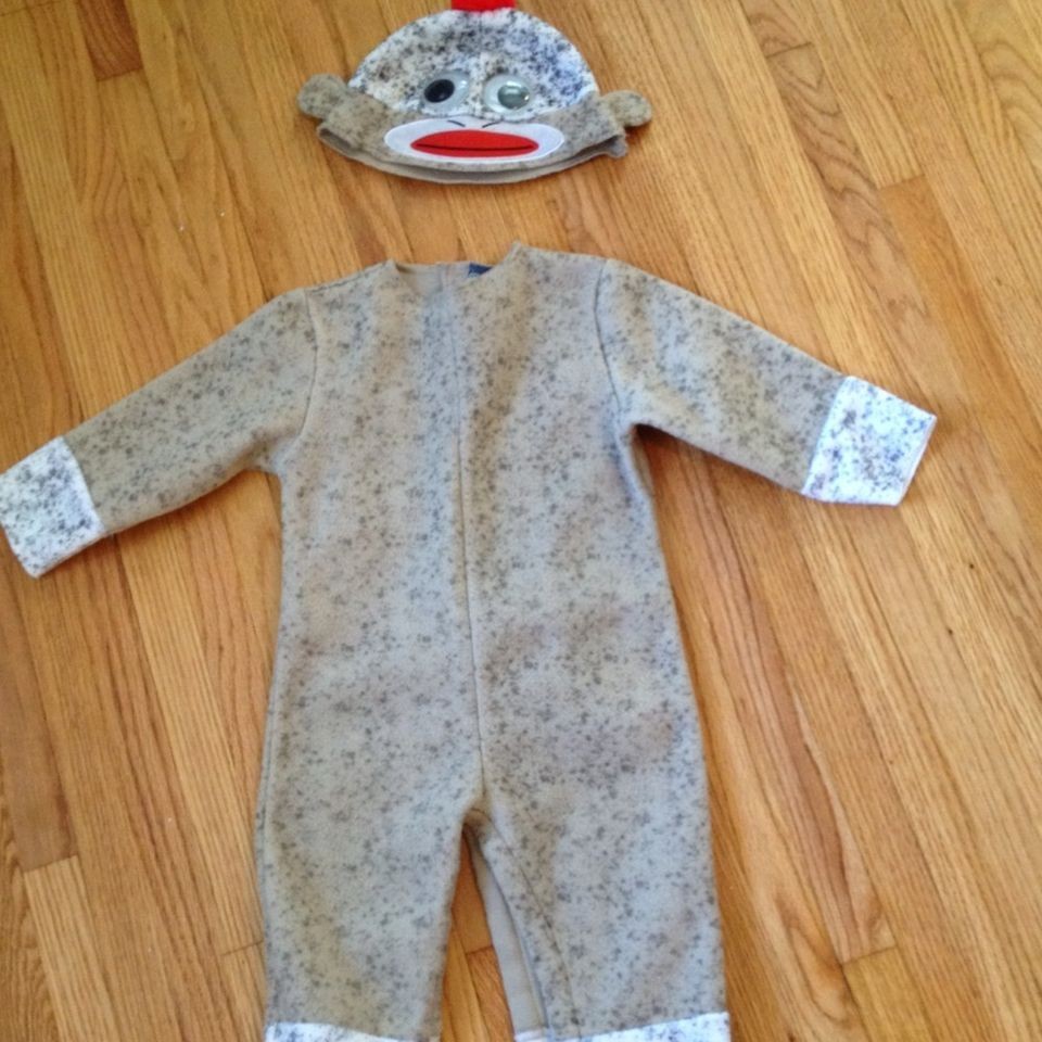 Sock Monkey Costume 12 18m Halloween, Fall, Adorable