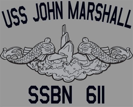 US Navy USS John Marshall SSBN 611 Submarine T Shirt
