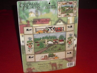 Candamar Designs Barbara Woodbury Kolona Farm Yard Picture 14 x 11