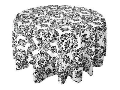 90 Round FLOCKING DAMASK TABLECLOTHS wholesale lot decoration 