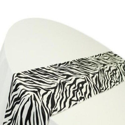 10 Pack 12 x 108 Flocking Zebra Taffeta Table Runners