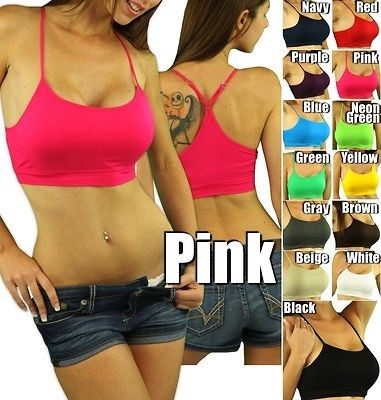   Color For 1 Seamless Y Back Racerback Sports Bralette Cami Tank Top