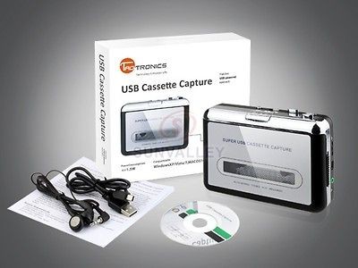   Portable USB Tape Cassette To  Converter With Software CD NEW