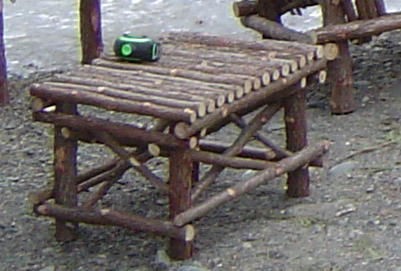 RUSTIC CEDAR TWIG FOOT REST FOOTSTOOL CAMP LODGE LOG HOME FURNITURE