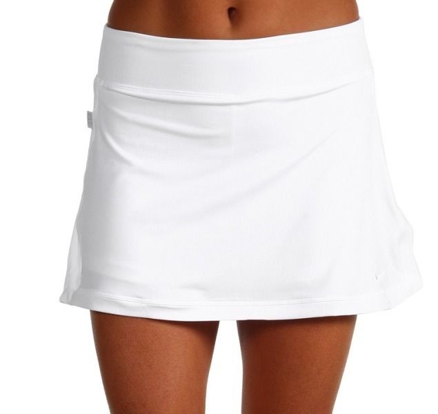   427273 Plus Size Border Tennis Skort Skirt Shorts Running All White