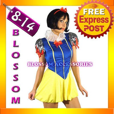 8051 Ladies Princess Snow White Disney Fairy Tales Fancy Dress Costume 