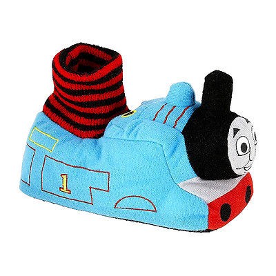 THOMAS THE TANK TRAIN Toddler Boys Socktop SLIPPERS 5 6 7 8 9 10 ~ NWT
