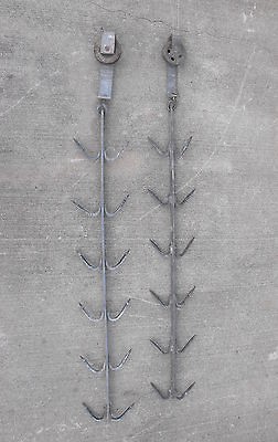   Unique Original VTG Butcher Hook Industrial Iron Hanging Meat Rack