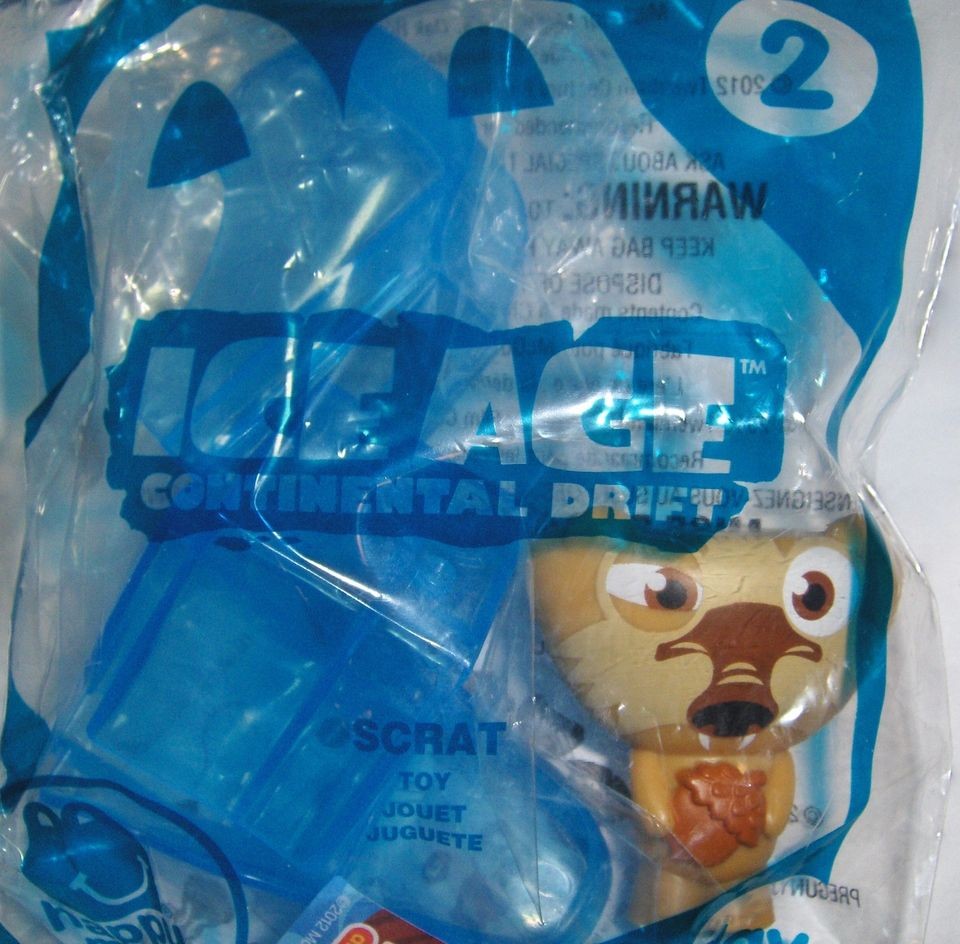 Mcdonalds Ice Age Continental Divide Toy # 2 Scrat Action PVC Figure 