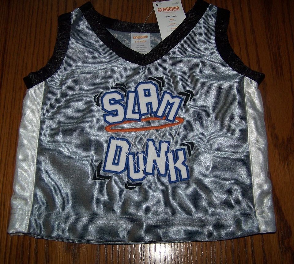 NWT GYMBOREE SLAM DUNK BASKETBALL POLYESTER TANK TOP Size 3 6 mo Free 