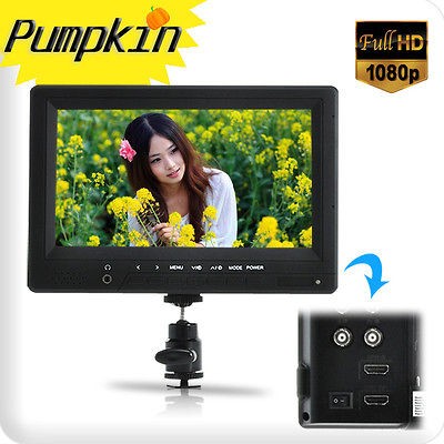 1080P HD On CameraVideo Field Monitor W/DSLR HDMI IN+OUT Sun hood Hot 