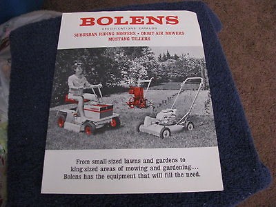 Bolens SUBURBAN RIDING MOWER ORBIT AIR MOWER   MUSTANG TILLER 