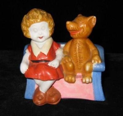 25x2 ORPHAN ANNIE & SANDY bisque toothbrush holder