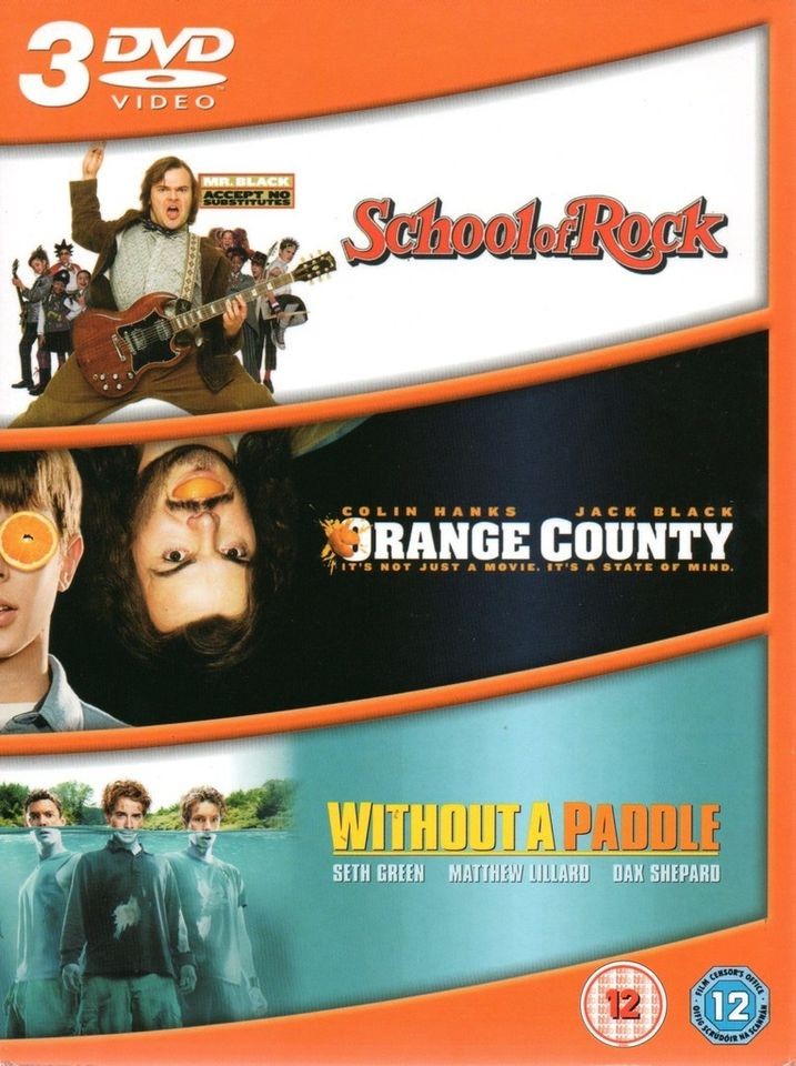 SCHOOL OF ROCK / ORANGE COUNTY / WITHOUT A PADDLE   3xDVD Boxset (R2)