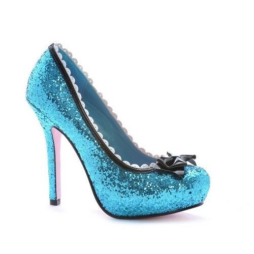 Shoes Princess Glitter Blue With 5 Heel Size 10/Size 6/Size 7/Size 8 