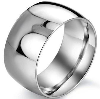 12MM Titanium Ring Men Band Fashion Wide Size US 7 8 9 10 11 12 13 