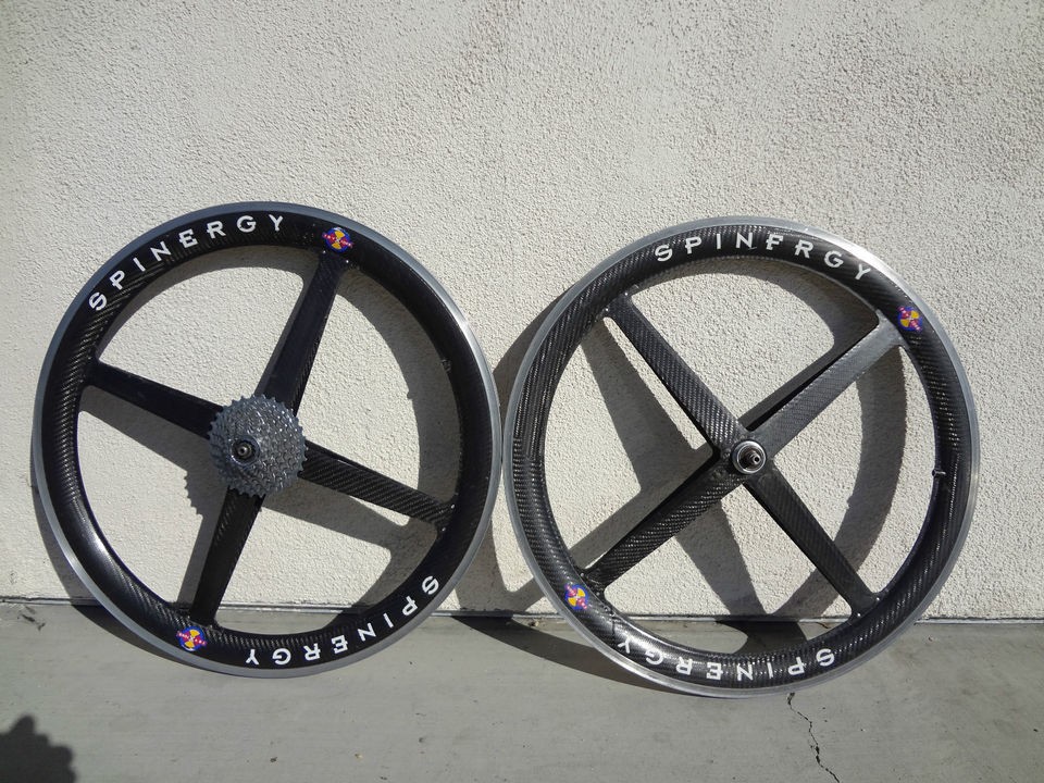   Spinergy Rev X Carbon Fiber Clincher Wheelset Triathlon TT Road SRAM