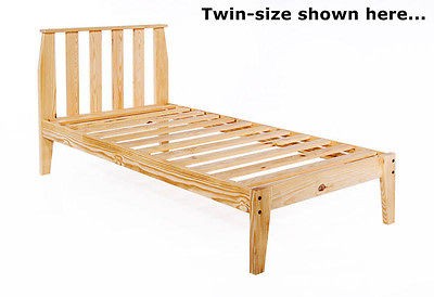 Twin XL Mission Platform Bed Frame Unfinished Wood