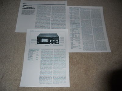 Tandberg TCD 3014 Ultimate Cassette Review, 3 pg, 1984, Full Test 